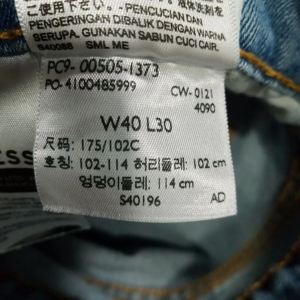 Levis 505 Jeans Mens‎ 40x30 Regular Fit Straight Denim Cotton Blend